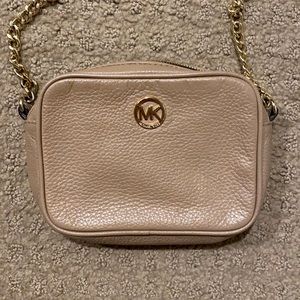 MK tan leather crossbody